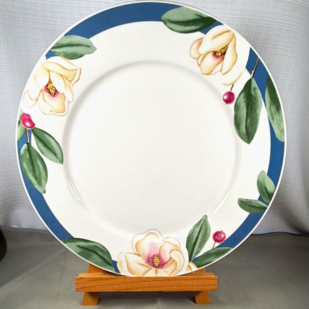 Savannah Grove Petit Flora Citation Stoneware 12.25” Round Serving Platter Chop